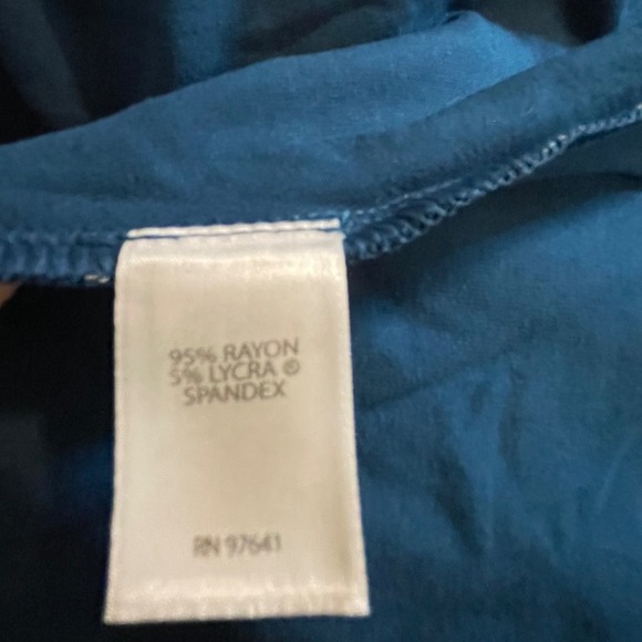 J. Jill Wearever Women's Polka Dot Atlantic Midi Dress‎ Career Blue Petite XL - Picture 3 of 7